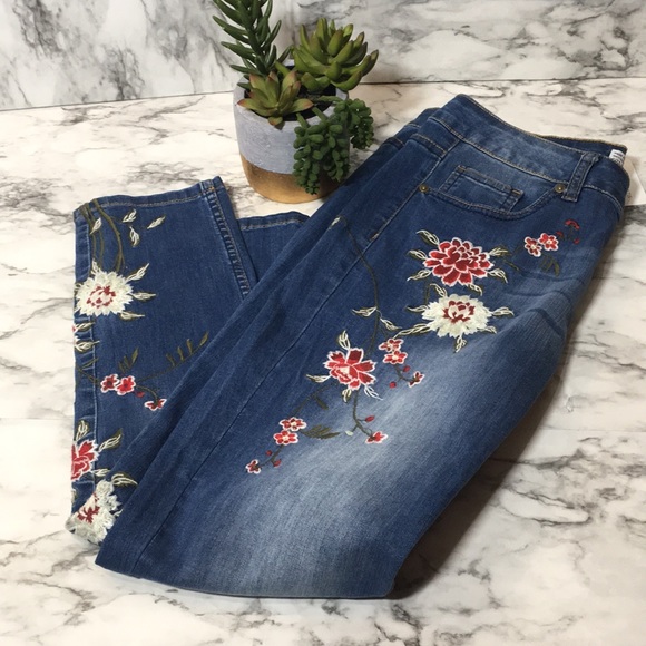 sandpiper embroidered jeans